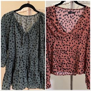 Spotted blouse bundle